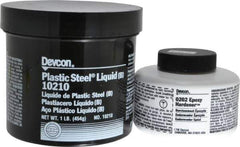 Devcon - 1 Lb Pail Two Part Epoxy - 45 min Working Time, Series Plastic Steel - Exact Tool & Supply
