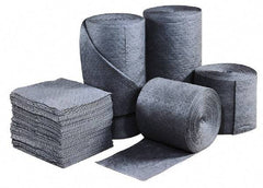 Brady SPC Sorbents - 50 Gal Capacity per Package, Universal Roll - 150' Long x 30" Wide, Gray, Polypropylene - Exact Tool & Supply
