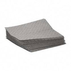 Brady SPC Sorbents - 26 Gal Capacity per Package, Universal Pad - 19" Long x 15" Wide, Gray, Polypropylene - Exact Tool & Supply