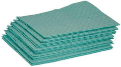 Brady SPC Sorbents - 24 Gal Capacity per Package, Chemical/Hazmat Pad - 19" Long x 15" Wide, Green, Polypropylene - Exact Tool & Supply