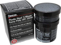Devcon - 1 Lb Pail Two Part Epoxy - 5 min Working Time, 2,026 psi Shear Strength, Series Plastic Steel - Exact Tool & Supply