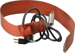 Value Collection - 3" Wide, 15 Gallon Wrap-Around Drum Heater with Thermostat - 120 Volt, 70°F to 425°F Thermostat Rating - Exact Tool & Supply