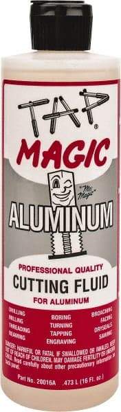 Tap Magic - Tap Magic Aluminum, 1 Pt Bottle Cutting & Tapping Fluid - Semisynthetic, For Boring, Broaching, Drilling, Engraving, Facing, Milling, Reaming, Sawing, Threading, Turning - Exact Tool & Supply