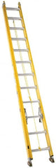 Made in USA - 20' High, Type IA Rating, Fiberglass Extension Ladder - Exact Tool & Supply