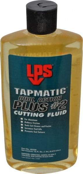 LPS - Tapmatic Plus #2, 1 Pt Bottle Cutting & Tapping Fluid - Synthetic, For Boring, Broaching, Drawing, Drilling, Engraving, Facing, Finishing, Grinding, Milling, Reaming, Sawing, Stamping, Tapping, Threading, Turning - Exact Tool & Supply