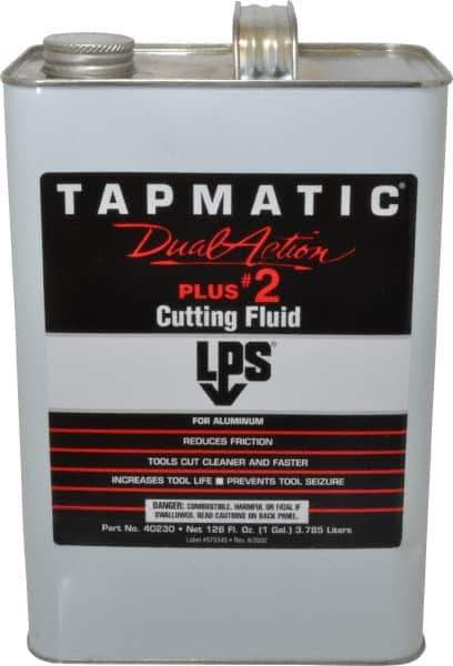 LPS - Tapmatic Plus #2, 1 Gal Bottle Cutting & Tapping Fluid - Synthetic, For Boring, Broaching, Drawing, Drilling, Engraving, Facing, Finishing, Grinding, Milling, Reaming, Sawing, Stamping, Tapping, Threading, Turning - Exact Tool & Supply