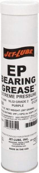 Jet-Lube - 14 oz Cartridge Extreme Pressure Grease - Purple, Extreme Pressure, 325°F Max Temp, NLGIG 2, - Exact Tool & Supply