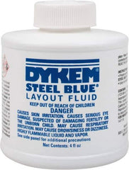 Dykem - Blue Layout Fluid - 4 Ounce Brush Top Can - Exact Tool & Supply