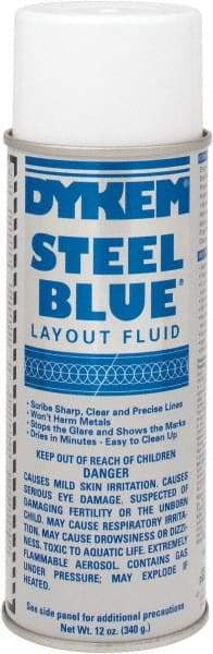 Dykem - Blue Layout Fluid - 12 Ounce Aerosol Can - Exact Tool & Supply