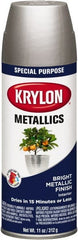Krylon - Silver, 11 oz Net Fill, Gloss, Metallic Spray Paint - Exact Tool & Supply