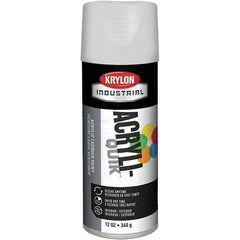 Krylon - White, 12 oz Net Fill, Gloss, Lacquer Spray Paint - 15 to 20 Sq Ft per Can, 16 oz Container, Use on Cabinets, Color Coding Steel & Lumber, Conduits, Drums, Ducts, Furniture, Motors, Pipelines, Tools - Exact Tool & Supply