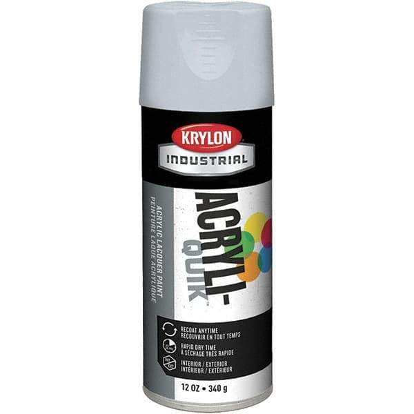 Krylon - White, 12 oz Net Fill, Flat, Lacquer Spray Paint - 15 to 20 Sq Ft per Can, 16 oz Container, Use on Cabinets, Color Coding Steel & Lumber, Conduits, Drums, Ducts, Furniture, Motors, Pipelines, Tools - Exact Tool & Supply