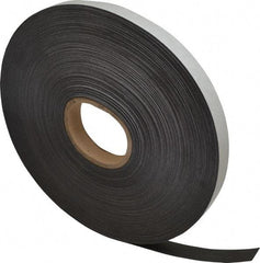 Mag-Mate - 200' Long x 1" Wide x 1/32" Thick Flexible Magnetic Strip - 8 Lb Max Pull Force, 4 Linear Ft/Lb Magnetic Pull Force, Adhesive Back - Exact Tool & Supply