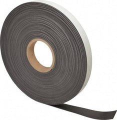 Mag-Mate - 100' Long x 1" Wide x 1/16" Thick Flexible Magnetic Strip - 12 Lb Max Pull Force, 6 Linear Ft/Lb Magnetic Pull Force, Adhesive Back - Exact Tool & Supply
