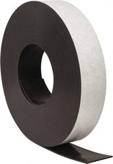 Mag-Mate - 100' Long x 3" Wide x 1/8" Thick Flexible Magnetic Strip - 48 Lb Max Pull Force, 56 Linear Ft/Lb Magnetic Pull Force, Adhesive Back - Exact Tool & Supply
