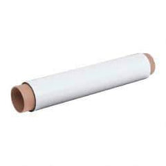 Mag-Mate - 10' Long x 24-3/8" Wide x 1/32" Thick Flexible Magnetic Sheet - 85 Lb Max Pull Force, 196 Linear Ft/Lb Magnetic Pull Force, Plain Back, White - Exact Tool & Supply