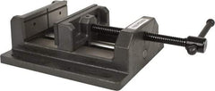 Palmgren - 6" Jaw Opening Capacity x 2" Throat Depth, Horizontal Drill Press Vise - 6" Wide Jaw, Stationary Base, Standard Speed, 11" OAL x 3-9/16" Overall Height - Exact Tool & Supply