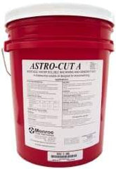 Monroe Fluid Technology - Astro-Cut A, 5 Gal Pail Cutting & Grinding Fluid - Water Soluble, For CNC Milling, Drilling, Tapping, Turning - Exact Tool & Supply