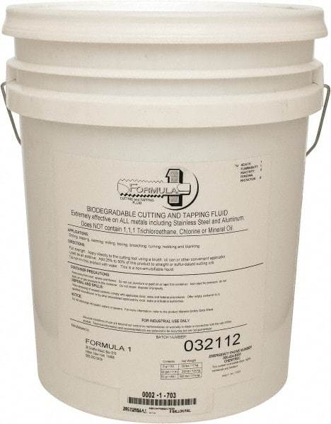 Monroe Fluid Technology - 5 Gal Pail Cutting & Tapping Fluid - Straight Oil - Exact Tool & Supply