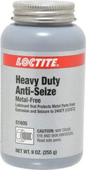 Loctite - 9 oz Can General Purpose Anti-Seize Lubricant - Calcium Fluoride/Graphite, -29 to 2,399°F, Gray, Water Resistant - Exact Tool & Supply