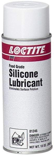 Loctite - 13 oz Aerosol Silicone Lubricant - Translucent, Food Grade - Exact Tool & Supply