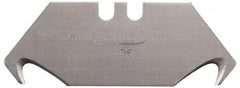 Stanley - 5 Piece Carbon Steel Hook Blade - 2-1/16" OAL, 0.024" Blade Thickness - Exact Tool & Supply