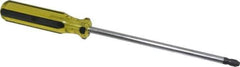 Stanley - #4, 13-1/4" OAL, Standard Phillips Screwdriver - 8" Blade Length, Round Shank, Acetate Handle - Exact Tool & Supply