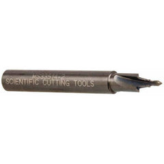 Scientific Cutting Tools - 5/16-24" Port, 0.3" Spotface Diam, 1/8" Tube Outside Diam, Plain Pilot, Straight Shank, Carbide Tipped Porting Tool - Exact Tool & Supply