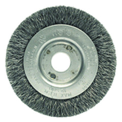 ‎3″ Diameter-3/8″-1/2″ Arbor Hole - Crimped Steel Wire Straight Wheel - Exact Tool & Supply