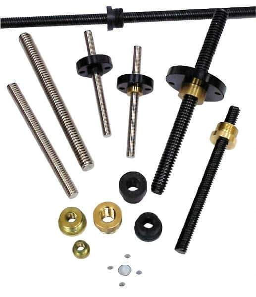 Nook Industries - 5/8-10 Acme, 6' Long, Alloy Steel Precision Acme Threaded Rod - Right Hand Thread, 2C Fit - Exact Tool & Supply