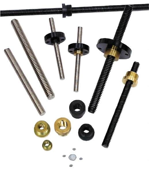 Nook Industries - 3/8-4 x 3' Stainless Steel Precision Acme Threaded Rod - Exact Tool & Supply
