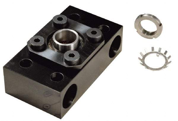 Nook Industries - Acme Screw Mount Bearing Support - For Bar Sizes 1/2-5, 1/2-10, 5/8-5" - Exact Tool & Supply
