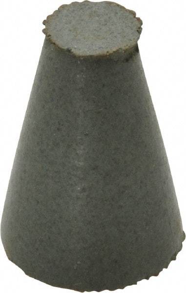 Cratex - 5/8" Max Diam x 1" Long, Taper, Rubberized Point - Coarse Grade, Silicon Carbide, 1/4" Arbor Hole, Unmounted - Exact Tool & Supply