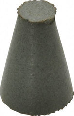 Cratex - 5/8" Max Diam x 1" Long, Taper, Rubberized Point - Coarse Grade, Silicon Carbide, 1/4" Arbor Hole, Unmounted - Exact Tool & Supply