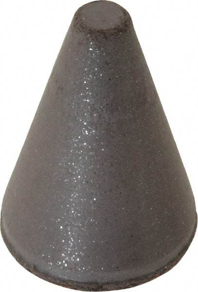 Cratex - 7/8" Max Diam x 1-1/4" Long, Taper, Rubberized Point - Medium Grade, Silicon Carbide, 1/4" Arbor Hole, Unmounted - Exact Tool & Supply