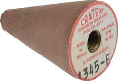 Cratex - 7/8" Max Diam x 1-1/4" Long, Taper, Rubberized Point - Fine Grade, Silicon Carbide, 1/4" Arbor Hole, Unmounted - Exact Tool & Supply