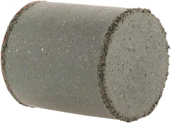 Cratex - 7/8" Max Diam x 1" Long, Cylinder, Rubberized Point - Coarse Grade, Silicon Carbide, 1/4" Arbor Hole, Unmounted - Exact Tool & Supply