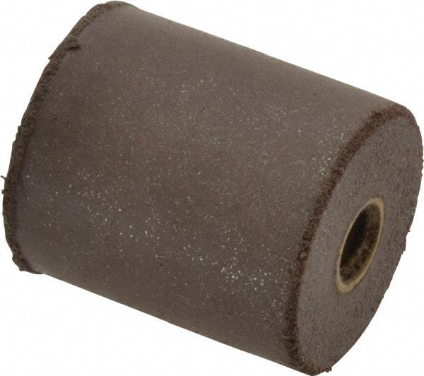 Cratex - 7/8" Max Diam x 1" Long, Cylinder, Rubberized Point - Medium Grade, Silicon Carbide, 1/4" Arbor Hole, Unmounted - Exact Tool & Supply