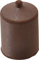 Cratex - 7/8" Max Diam x 1-1/4" Long, Cone, Rubberized Point - Fine Grade, Silicon Carbide, 1/4" Arbor Hole, Unmounted - Exact Tool & Supply