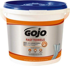 GOJO - Pre-Moistened Hand Cleaning Wipes - Center Pull, 12-1/4" x 10-1/2" Sheet Size, Blue - Exact Tool & Supply