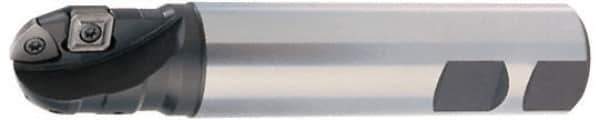 Kennametal - 1-1/4" Cut Diam, 1.19" Max Depth of Cut, 1-1/4" Shank Diam, 5.12" OAL, Indexable Ball Nose End Mill - 1.73" Head Length, Straight Shank, 4.347 Toolholder, SPGX 0903AP, WPGX 07T312.160 Insert - Exact Tool & Supply