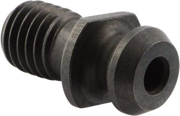 Kennametal - CAT40 Taper, 5/8-11 Thread, 45° Angle Radius, Standard Retention Knob - 1-1/2" OAL, 0.74" Knob Diam, 0.64" from Knob to Flange, 9/32" Coolant Hole, Through Coolant - Exact Tool & Supply