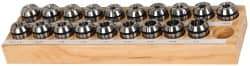 Kennametal - 19 Piece, 1/16" to 5/8" Capacity, ER Collet Set - Series ER25 - Exact Tool & Supply