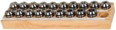 Kennametal - 19 Piece, 1/16" to 5/8" Capacity, ER Collet Set - Series ER25 - Exact Tool & Supply