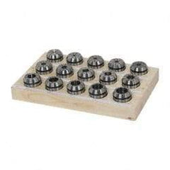 Kennametal - 15 Piece, 1/8" to 1" Capacity, ER Collet Set - Series ER40 - Exact Tool & Supply