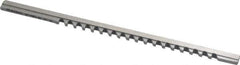 Dumont Minute Man - 2mm Keyway Width, Style A, Keyway Broach - High Speed Steel, Bright Finish, 1/8" Broach Body Width, 13/64" to 1-1/8" LOC, 5" OAL, 720 Lbs Pressure for Max LOC - Exact Tool & Supply
