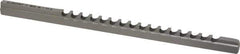 Dumont Minute Man - 4mm Keyway Width, Style B-1, Keyway Broach - High Speed Steel, Bright Finish, 1/4" Broach Body Width, 19/64" to 1-11/16" LOC, 6-3/4" OAL, 1,140 Lbs Pressure for Max LOC - Exact Tool & Supply
