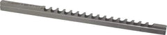 Dumont Minute Man - 5mm Keyway Width, Style B-1, Keyway Broach - High Speed Steel, Bright Finish, 1/4" Broach Body Width, 19/64" to 1-11/16" LOC, 6-3/4" OAL, 1,860 Lbs Pressure for Max LOC - Exact Tool & Supply