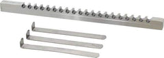 Dumont Minute Man - 18mm Keyway Width, Style E-1, Keyway Broach - High Speed Steel, Bright Finish, 3/4" Broach Body Width, 1" to 6" LOC, 15-1/2" OAL, 10,600 Lbs Pressure for Max LOC - Exact Tool & Supply