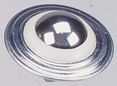 Value Collection - 1 Inch Diameter, Round, Stainless Steel Ball Transfer - 1.8594 Inch Overall Diameter, 1.1719 Inch Mount Height, 125 Lb. Capacity - Exact Tool & Supply